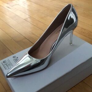 SHEIN Silver Metallic High Heels